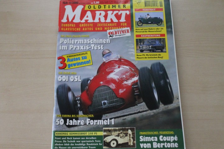 Deckblatt Oldtimer Markt (11/2000)